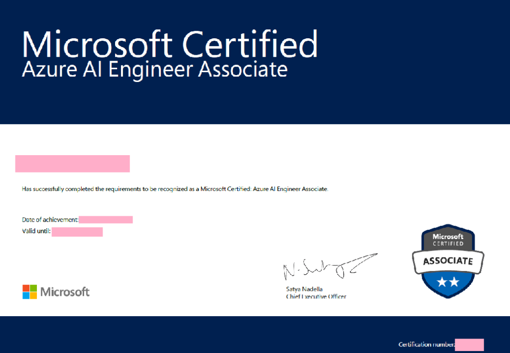Microsoft Azure AI Engineer Associate