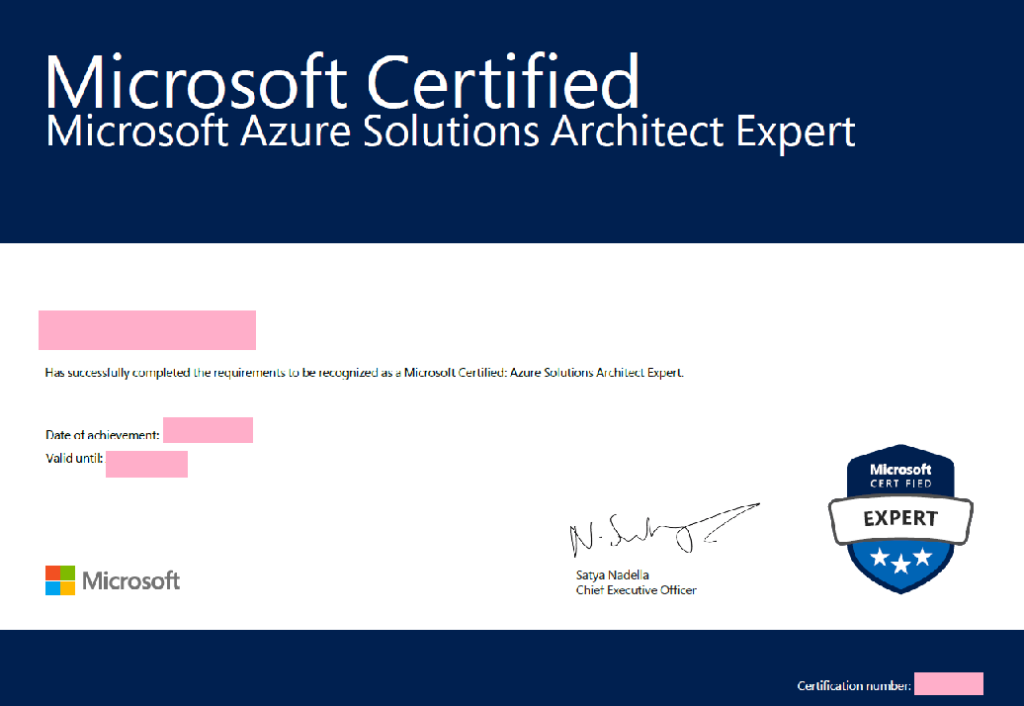 Microsoft Azure Solutions Architect Expert